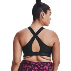 Sport Bh'S|Ondergoed < Under Armour Armour® Mid Crossback Sport BH Dames - Zwart/Zwart/Jet Gray