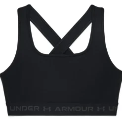 Sport Bh'S|Ondergoed < Under Armour Armour® Mid Crossback Sport BH Dames - Zwart/Zwart/Jet Gray