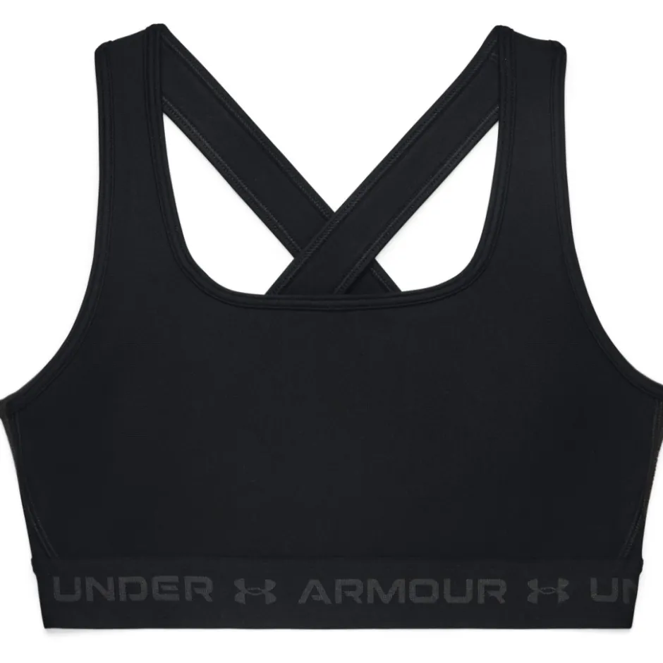 Sport Bh'S|Ondergoed < Under Armour Armour® Mid Crossback Sport BH Dames - Zwart/Zwart/Jet Gray
