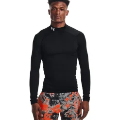 Under Armour ColdGear® Compression Mock Heren - Zwart / Wit