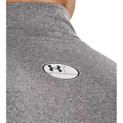 Under Armour ColdGear® Compression Mock Heren - Charcoal Light Heather / Zwart