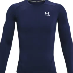 Under Armour HeatGear® Armour Shirt met Lange Mouwen Heren - Midnight Navy/White