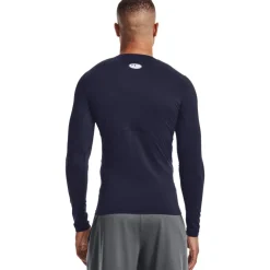 Under Armour HeatGear® Armour Shirt met Lange Mouwen Heren - Midnight Navy/White