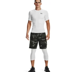 Under Armour HeatGear® Armour Shirt met korte mouwen heren - Wit/Zwart