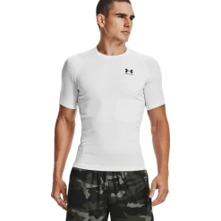Under Armour HeatGear® Armour Shirt met korte mouwen heren - Wit/Zwart