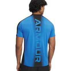 Under Armour HeatGear® Wordmark Shirt met Korte Mouwen Heren - Blue Atlantis/Black