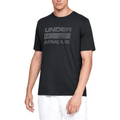 T-Shirts & Tops < Under Armour en' UA Tea Iue Wordark T-hirt - Black/Rhino Gray