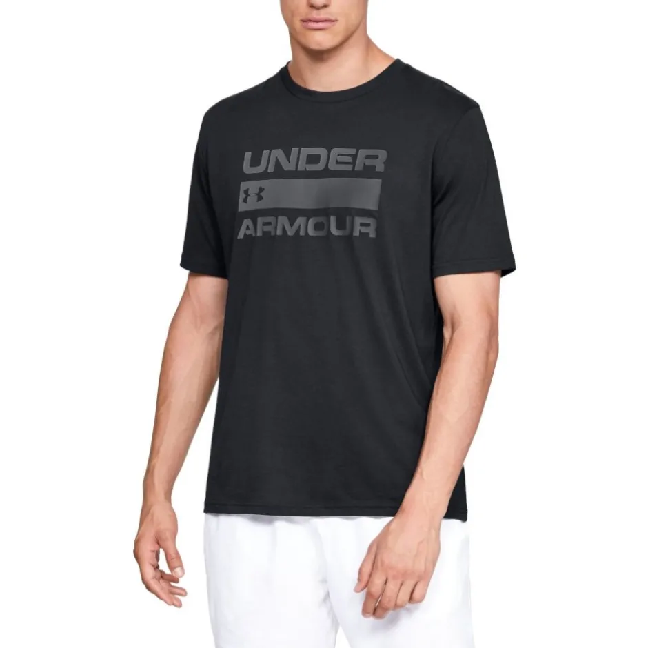 T-Shirts & Tops < Under Armour en' UA Tea Iue Wordark T-hirt - Black/Rhino Gray