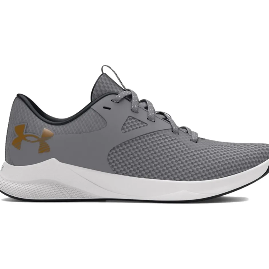 Fitness Schoenen|Schoenen < Under Armour UA Charged Aurora 2 Trainingsschoenen Dames - Titan Gray/Black/Metallic Coyote