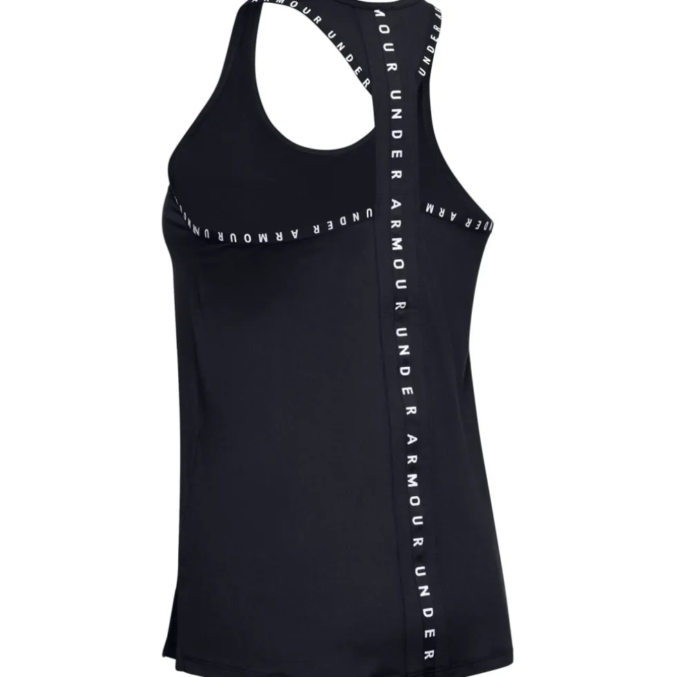 Under Armour UA Knockout Tanktop Dames - Zwart/Zwart/Wit