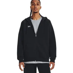 Under Armour UA Rival Fleece Hoodie met Volledige Rits Heren - Zwart/Wit