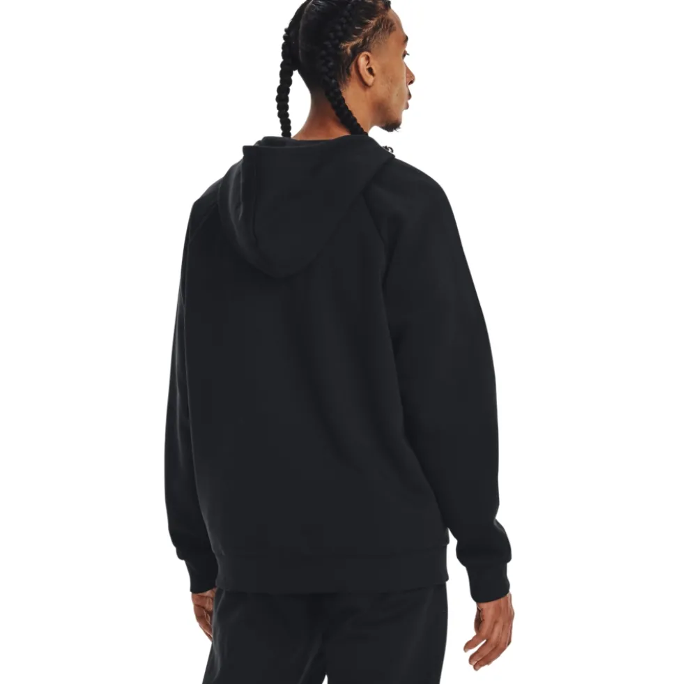 Under Armour UA Rival Fleece Hoodie met Volledige Rits Heren - Zwart/Wit