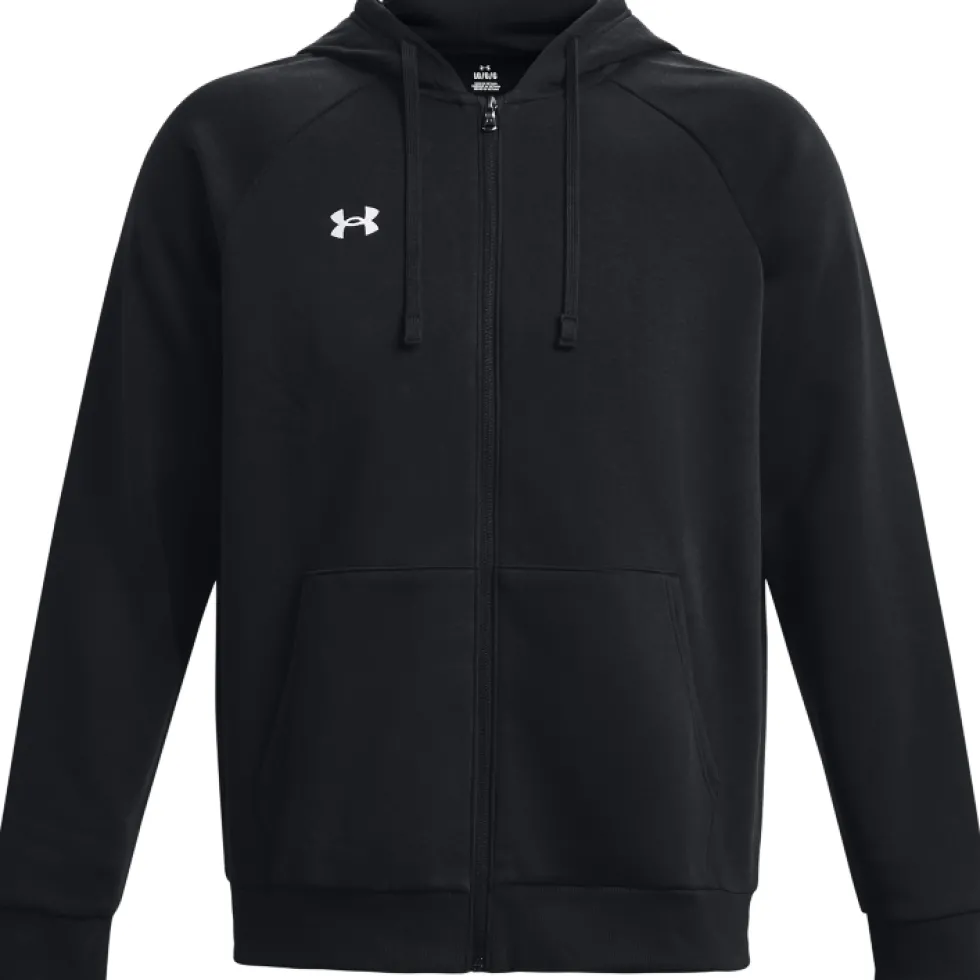 Under Armour UA Rival Fleece Hoodie met Volledige Rits Heren - Zwart/Wit