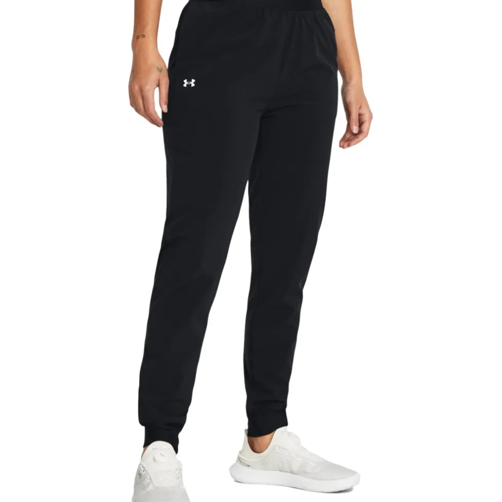 Under Armour UA Rival High-Rise Woven Broek Dames - Zwart/Wit