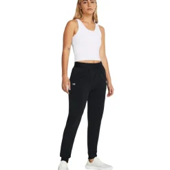 Under Armour UA Rival High-Rise Woven Broek Dames - Zwart/Wit