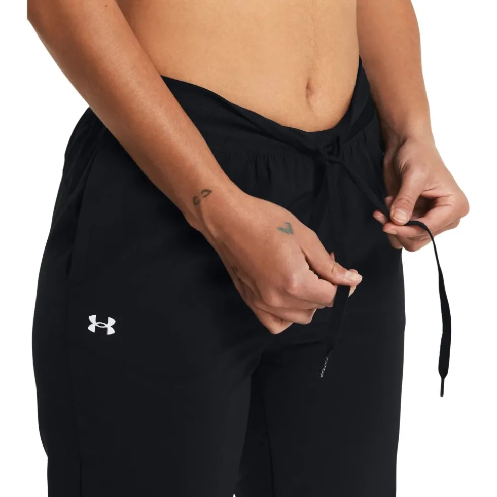 Under Armour UA Rival High-Rise Woven Broek Dames - Zwart/Wit