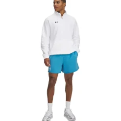 Broeken & Rokken < Under Armour UA Rival Terry 15 c Short Heren - Ether Blue/Onyx White