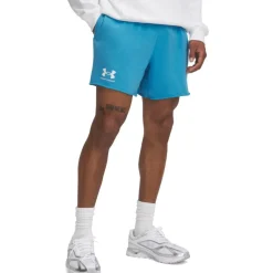 Broeken & Rokken < Under Armour UA Rival Terry 15 c Short Heren - Ether Blue/Onyx White