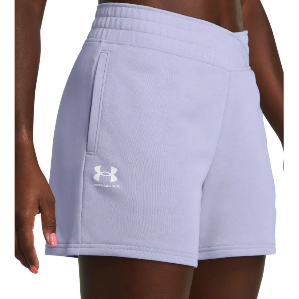 Under Armour UA Rival Terry Short Dames 1382742 - Celeste/White