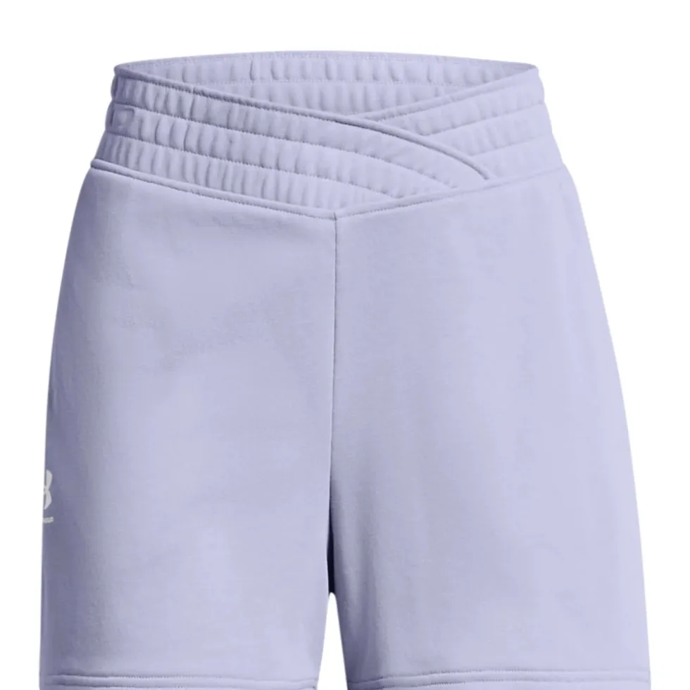 Under Armour UA Rival Terry Short Dames 1382742 - Celeste/White