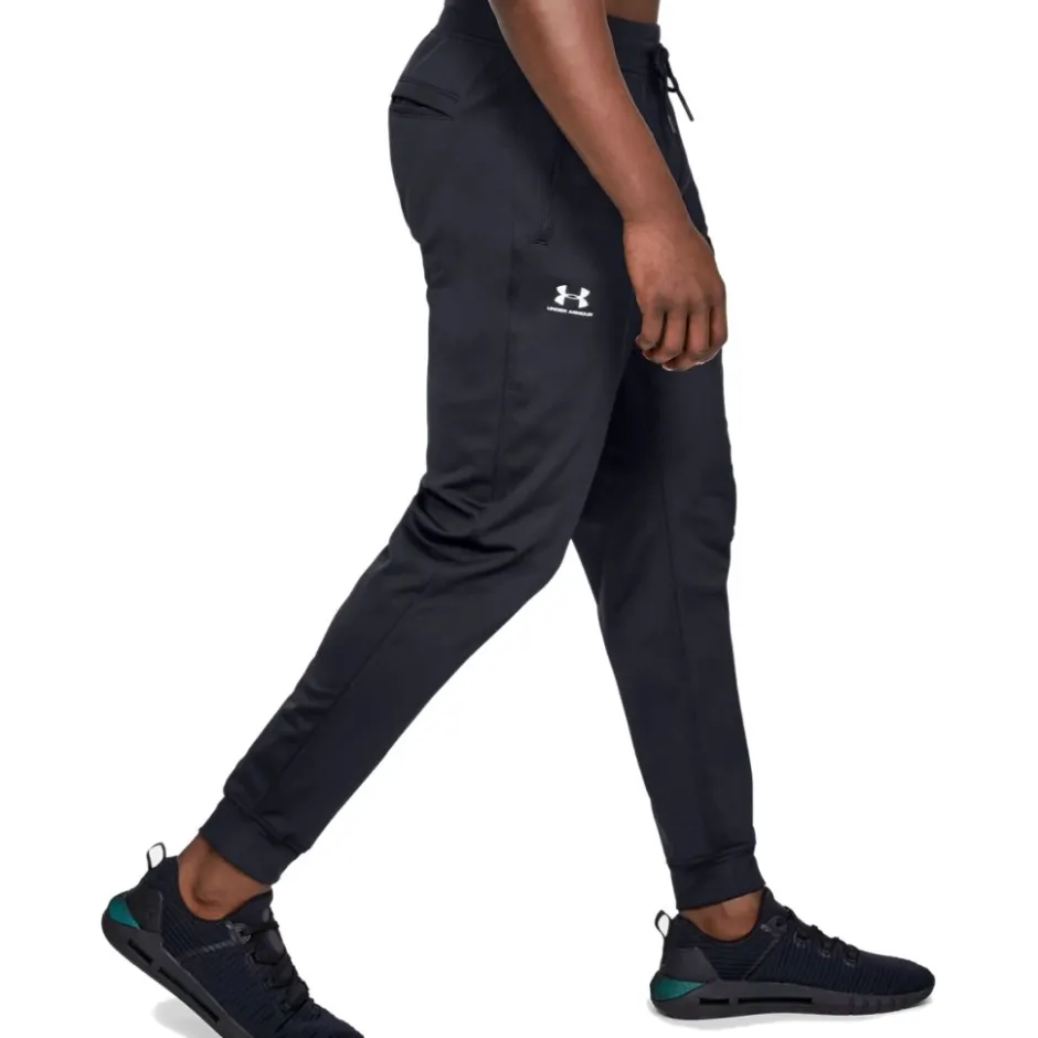 Broeken & Rokken|Broeken < Under Armour UA porttyle Joggingbroek Heren - Zwart/Wit