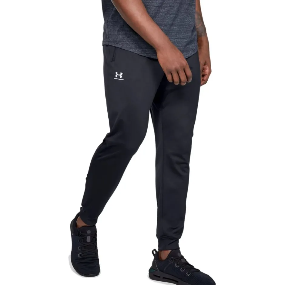 Broeken & Rokken|Broeken < Under Armour UA porttyle Joggingbroek Heren - Zwart/Wit