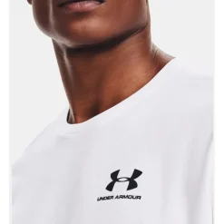 Under Armour UA Sportstyle Left Chest Shirt met korte mouwen heren - Wit/Zwart