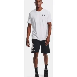 Under Armour UA Sportstyle Left Chest Shirt met korte mouwen heren - Wit/Zwart