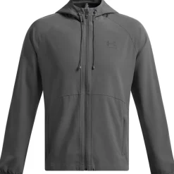 Under Armour UA Stretch Woven Windjack Heren - Castlerock/Black