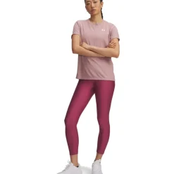 Broeken < Under Armour UA Tech Ankle Legging Dames - Fuchsia Dusk/White