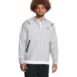 Jassen & Vesten < Under Armour UA Unstoppable Left Chest Jas Heren - Halo Gray/Zwart