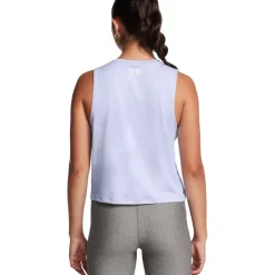 Under Armour UA Vanish Energy Crop Tanktop Dames - Celeste/White