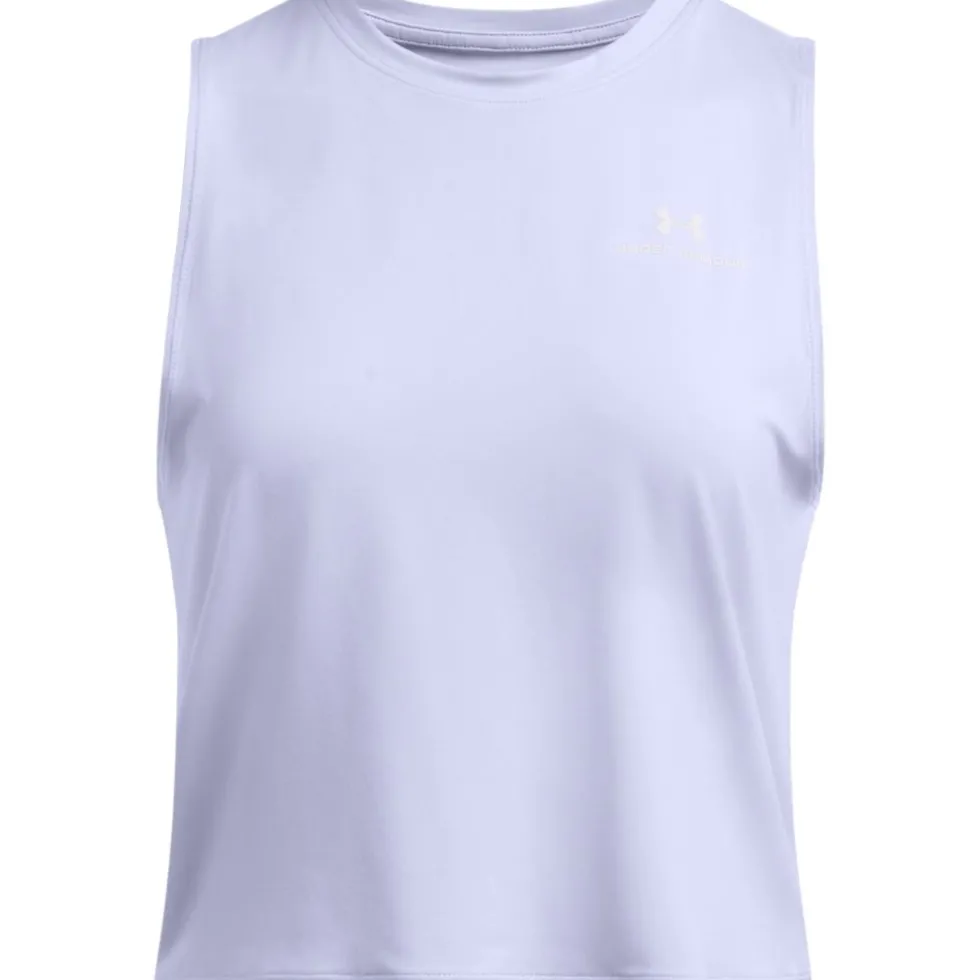 Under Armour UA Vanish Energy Crop Tanktop Dames - Celeste/White