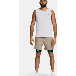 Under Armour UA Vanish Woven Shorts 15 cm Heren - Timberwolf Taupe/Black