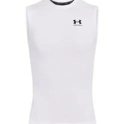 Under Armour HeatGear® Armour Shirt zonder Mouwen Heren - Wit/Zwart
