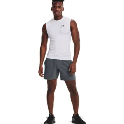 Under Armour HeatGear® Armour Shirt zonder Mouwen Heren - Wit/Zwart