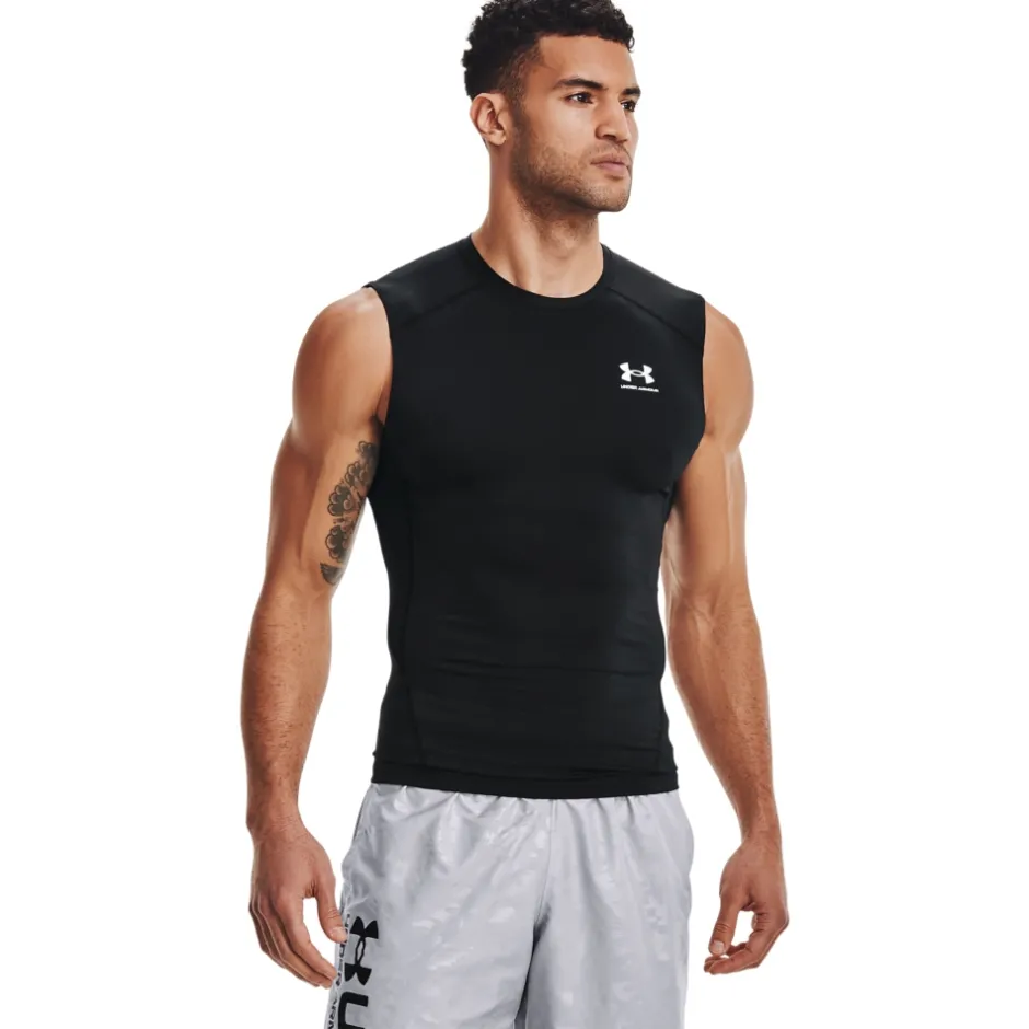 T-Shirts En Tops|T-Shirts & Tops < Under Armour HeatGear® Arour hirt zonder ouwen Heren - Zwart/Wit