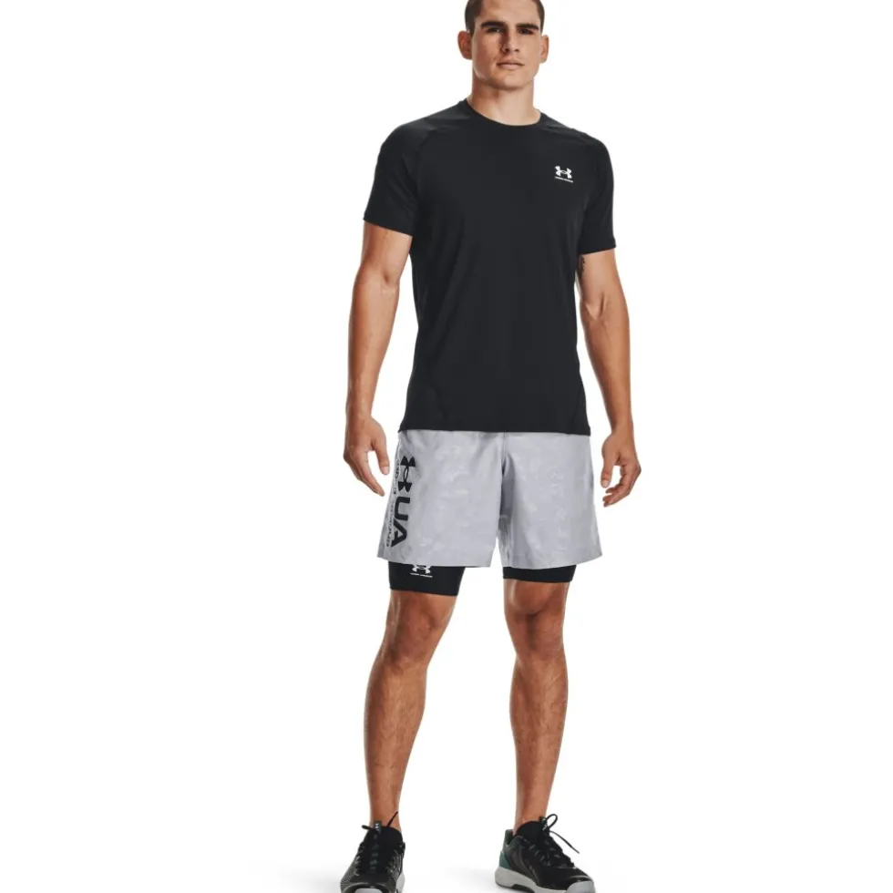 Under Armour HeatGear® Pocket Shorts Lang Heren - Zwart/Wit