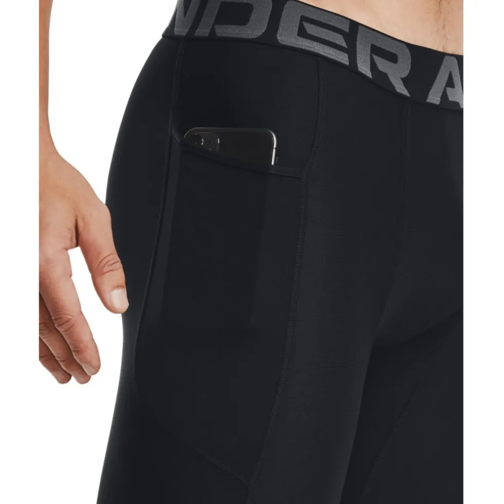 Under Armour HeatGear® Pocket Shorts Lang Heren - Zwart/Wit