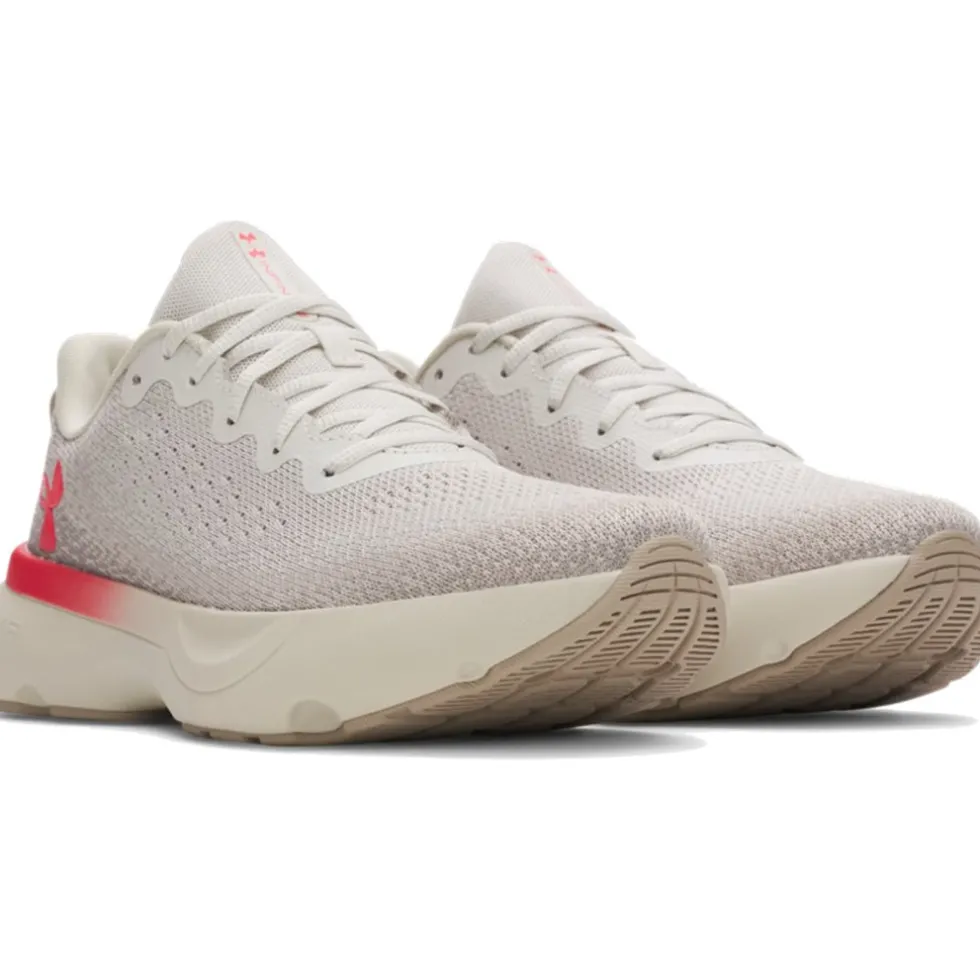 Under Armour UA Infinite Hardloopschoenen Heren - Summit White/Khaki Base/Racer Red