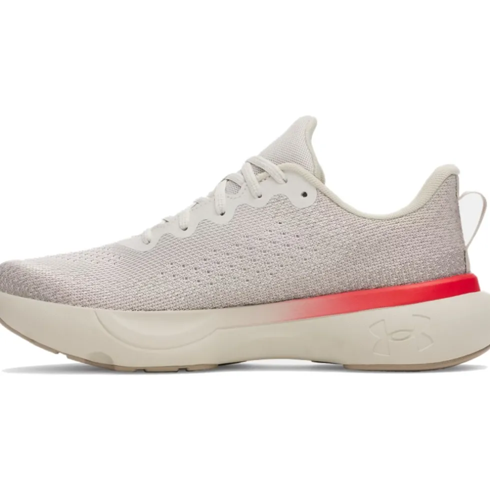 Under Armour UA Infinite Hardloopschoenen Heren - Summit White/Khaki Base/Racer Red