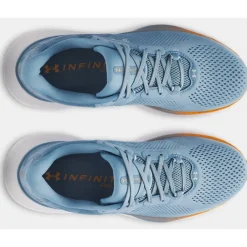 Hardloopschoenen Voor Op De Weg|Hardloopschoenen Heren < Under Armour UA Infinite Pro 2 Hardloopschoenen Heren - Blue Smoke/Squad Orange/Blue Calm