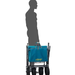 Uquip Buddy Foldable Beach Cart - petrol/grey