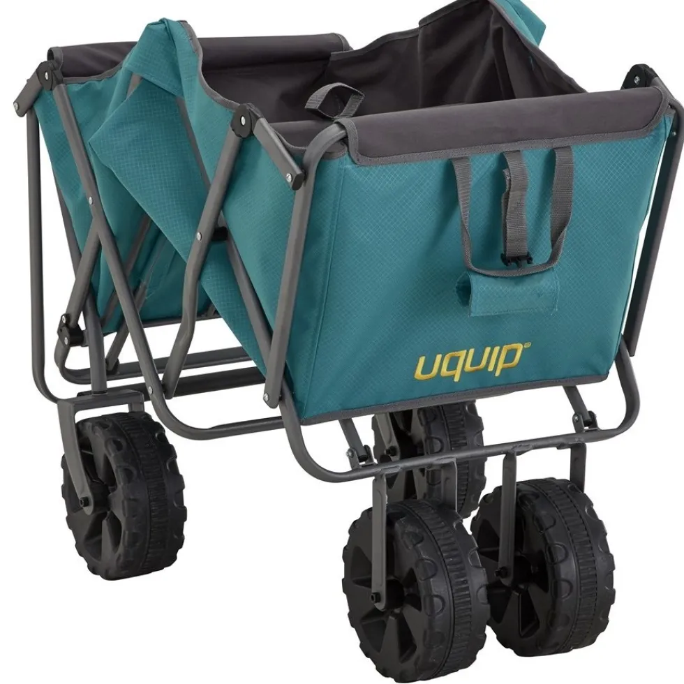 Uquip Buddy Foldable Beach Cart - petrol/grey