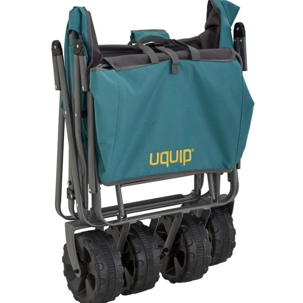 Uquip Buddy Foldable Beach Cart - petrol/grey