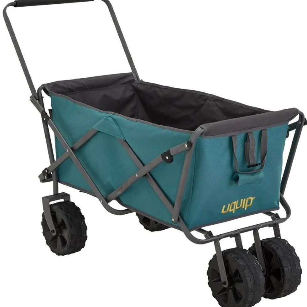 Uquip Buddy Foldable Beach Cart - petrol/grey