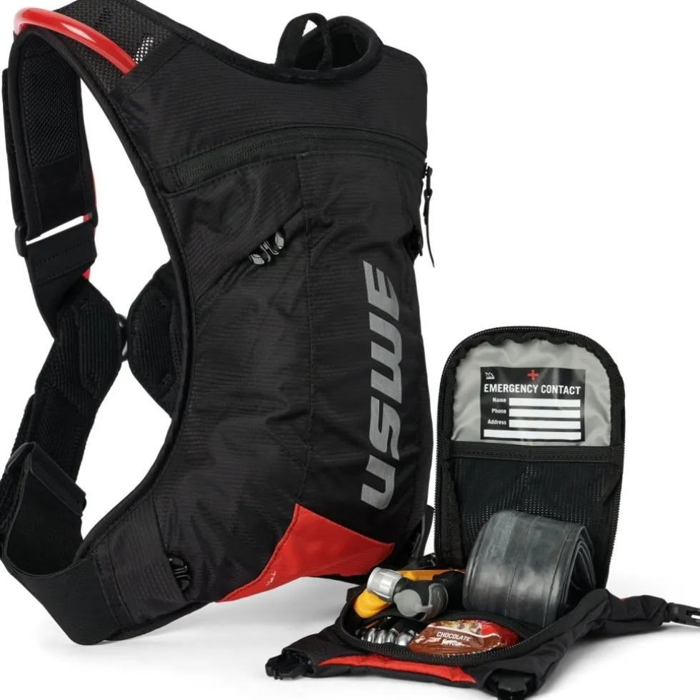 USWE MTB Hydro 3L Drinkrugzak - black-red
