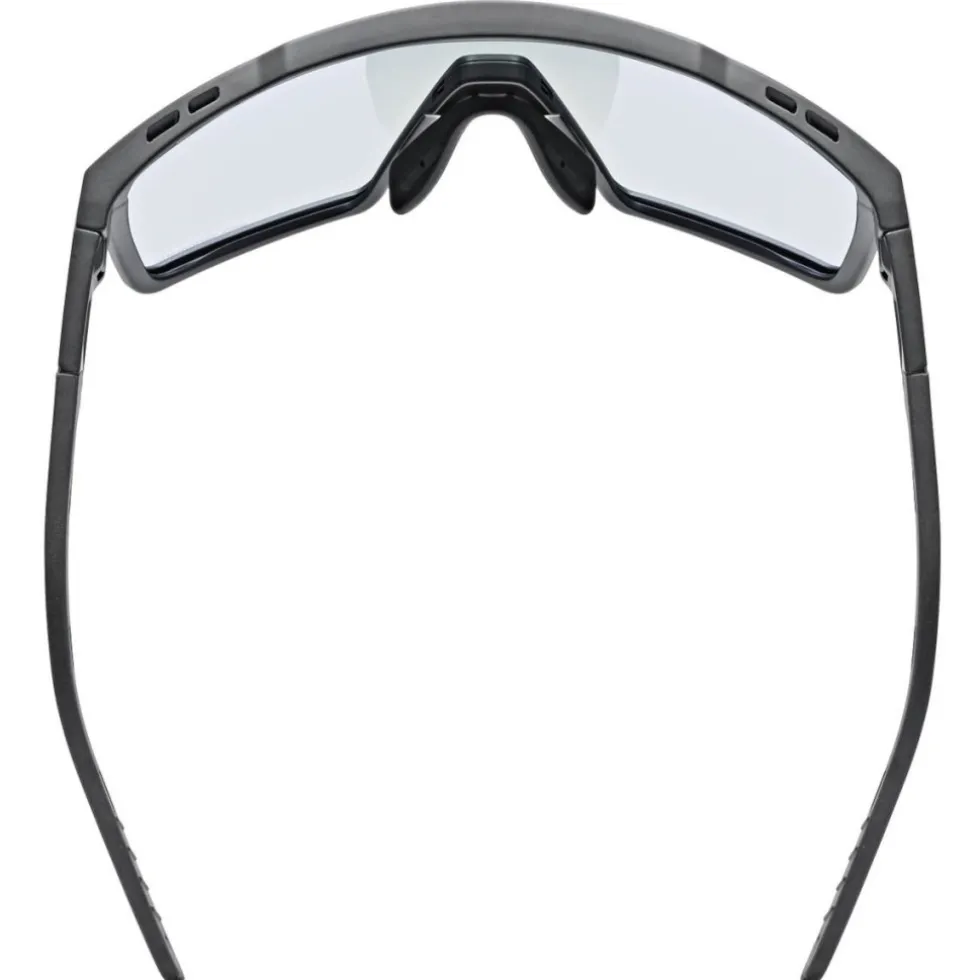 Uvex mtn perform small V Bril - black matt/litemirror blue variomatic
