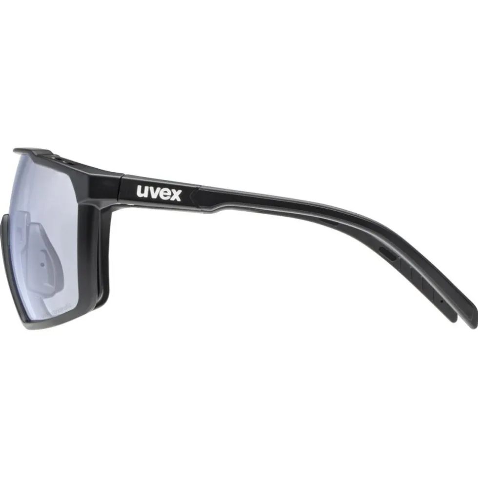 Uvex mtn perform small V Bril - black matt/litemirror blue variomatic