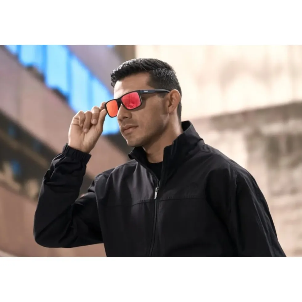 Uvex poise Zonnebril - black matt/mirror red